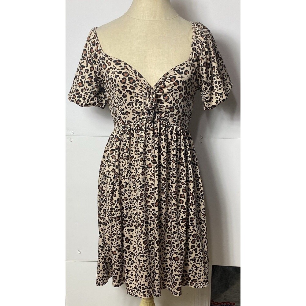 Derek Heart Women Leopard Print Dress Size M